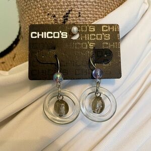 Chico's Hypoallergenic Silver and Clear Earrings